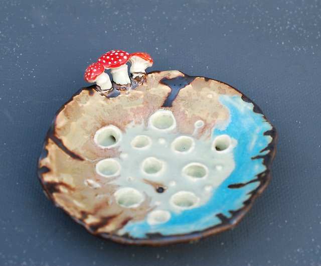 Mushroom Clay Coaster Trinket Dish - Be Made