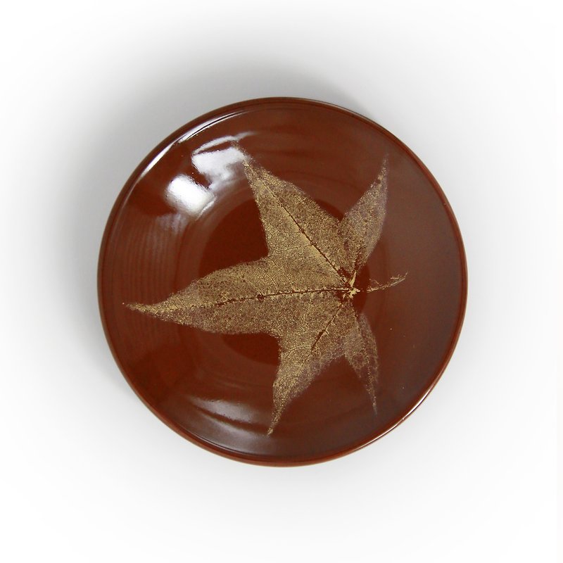【Ye Weiyang】Golden Maple's Dream Returns to the Shallow Plate - Small Plates & Saucers - Pottery 
