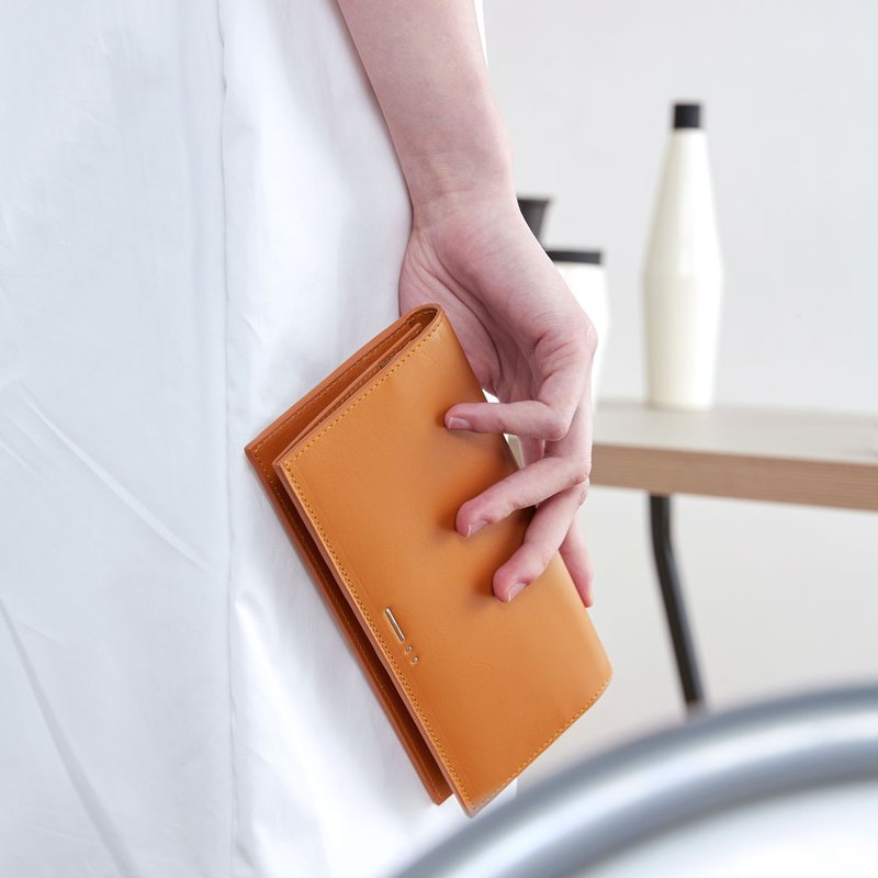 DA09 Long Wallet – Brown (Minimal Leather Bag) - 錢包/皮夾/長短夾 - 真皮 咖啡色