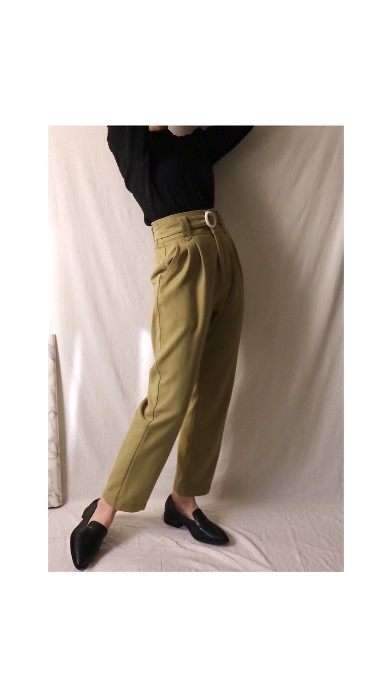 AVIE TROUSERS *PELOUSE GREEN - Women's Pants - Cotton & Hemp 