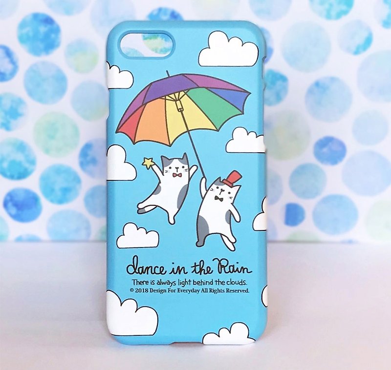 Rainbow umbrellas and cats iPhone Case 【Custom order】
