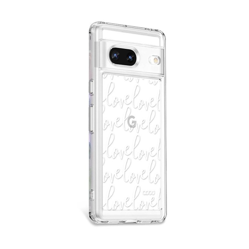Google Pixel 8/7 series embossed shock-proof dual-material mobile phone case-LOVE - Phone Cases - Other Materials Multicolor