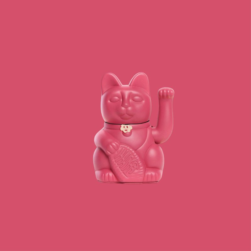 [Diminuto Cielo Lucky Cat] Tiny Sky Lucky Lucky Cat - Fuchsia 15CM - ตุ๊กตา - วัสดุอื่นๆ สีแดง