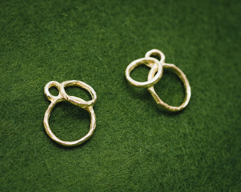 18k earrings - Champagne bubbles earrings - solid gold earrings - allergy free