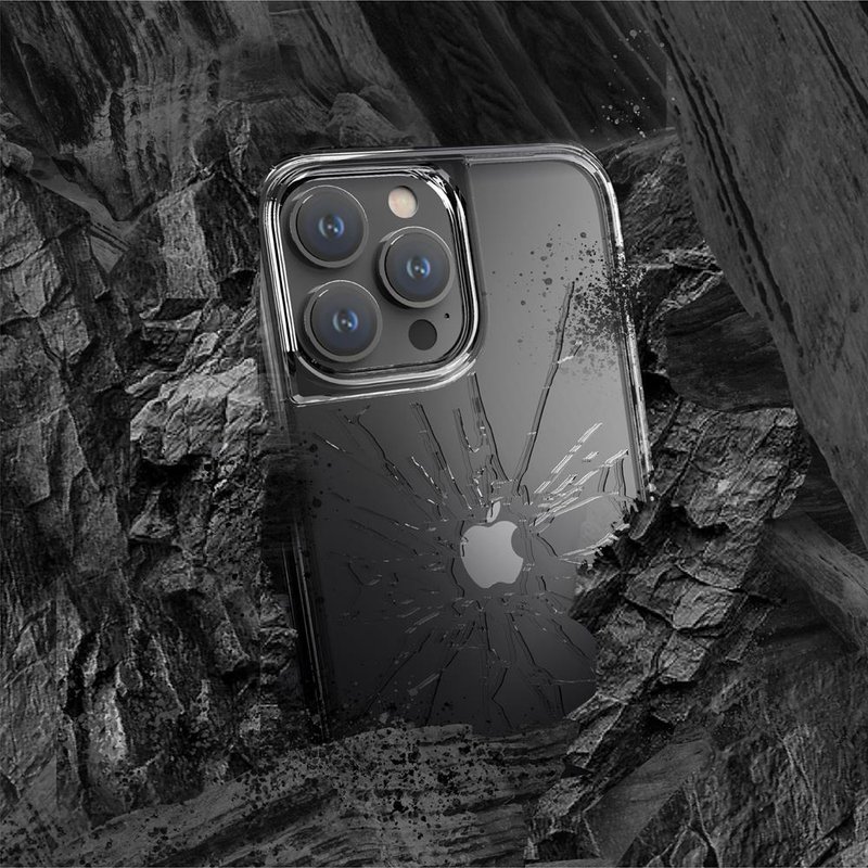 LINKASEAIR 防摔抗菌蝕刻玻璃殼 iPhone13 Pro Max 6.7吋 裂紋 - 手機殼/手機套 - 玻璃 透明
