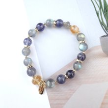 天然最高品質ブルーソーダライトブレスレット - ショップ Megumi