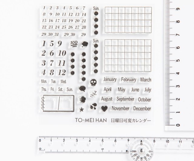 Planner Stamps - Days and Months Rubber Stamp Set - Clear Stamps - Bullet  Journal - Photopolymer Acrylic Stamp - Numbers - Date Stamps