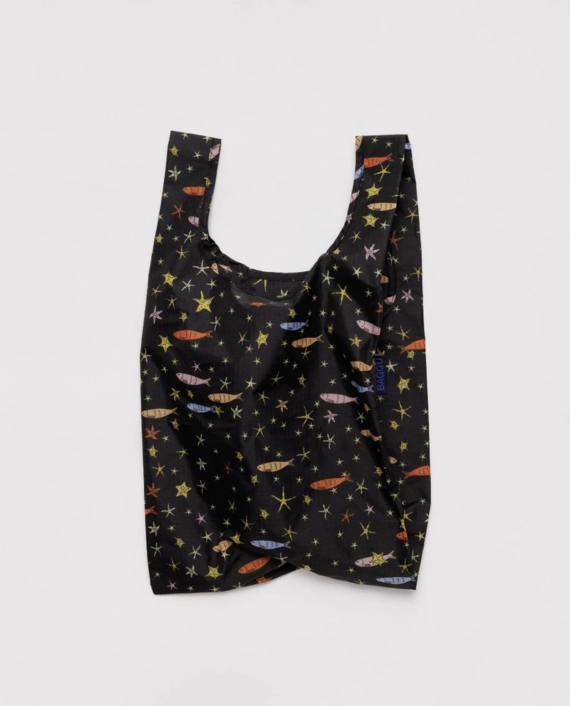 BAGGU Eco-friendly Storage Shopping Bag-Small Size-Star Fish - กระเป๋าถือ - วัสดุกันนำ้ สีดำ