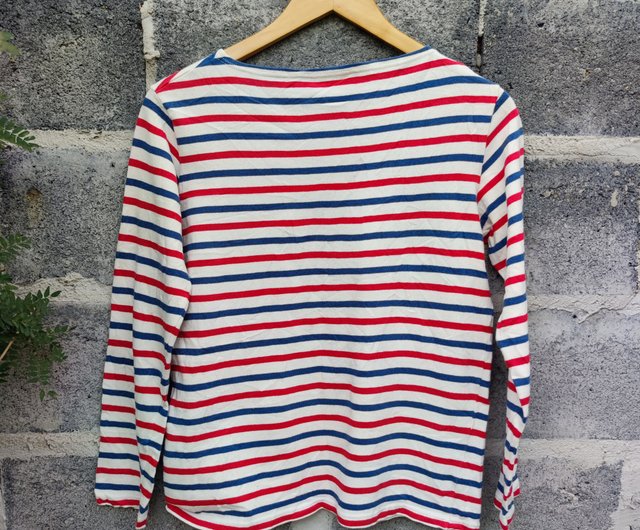 Vintage Orcival Made in France Striped Designer T- shirt - Shop