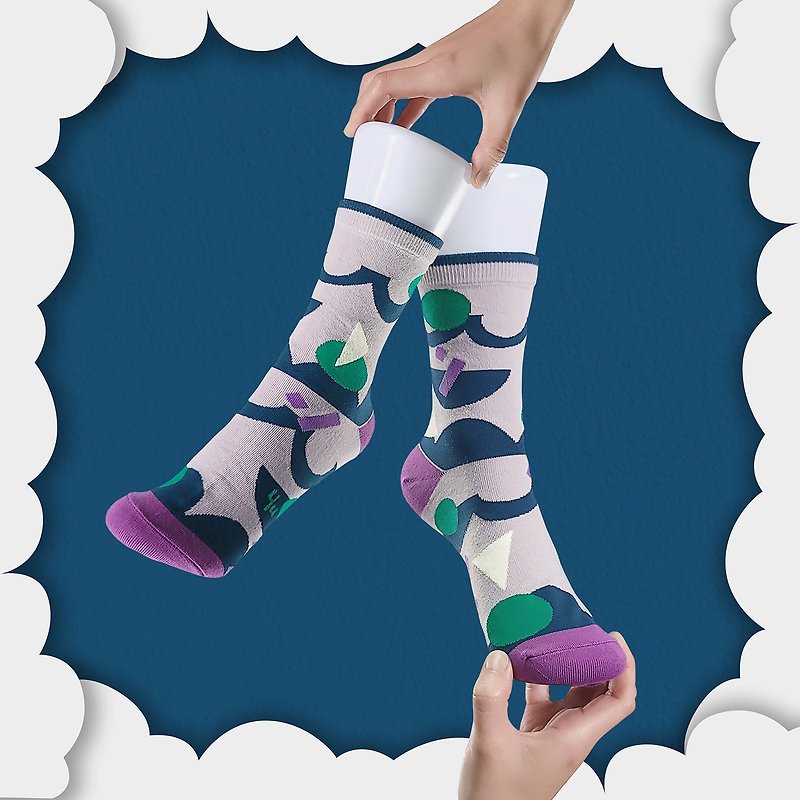 Acid Rain Warm Grey Unisex Crew Socks | Patterned Socks | Colorful Fun & Comfort - Socks - Cotton & Hemp Gray