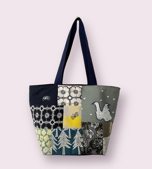 minä perhonen shoulder large size tote bag - Shop eukalyptus