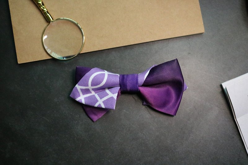 Purple Dream Poetic Tie Special Shape Butterfly Tie