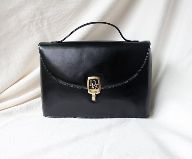 FOAK vintage Christian Dior 70s black leather shoulder bag - Shop