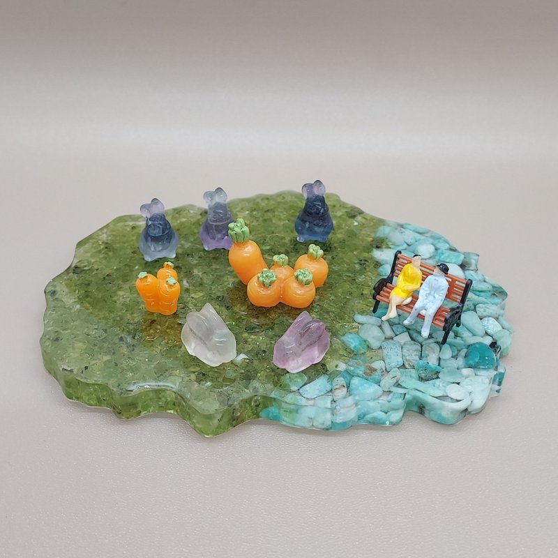 自家設計晶石場景(休閒農莊) - 擺飾/家飾品 - 半寶石 多色