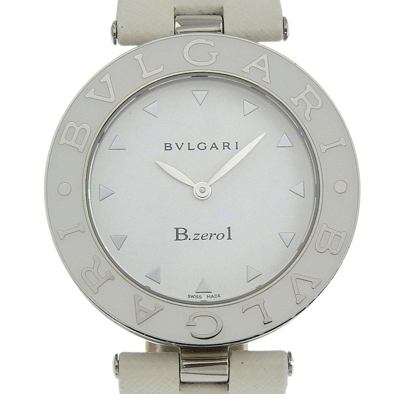 【日本直送】ブルガリ BVLGARI Bzero1 腕時計 ビーゼロワン BZ35S/BZ35WLSL SS×レザー クオーツ 白文字盤 レディース【中古】 - 女錶 - 不鏽鋼 白色