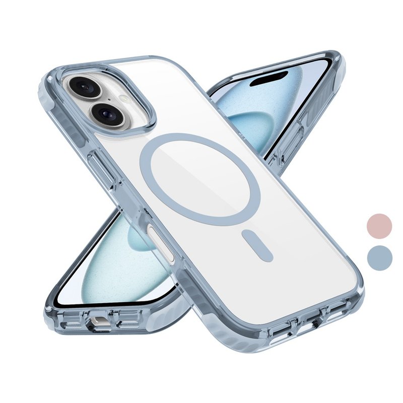 VOYAGE iPhone 16/16 Plus 超軍規防摔保護殼Pure Wave+ 透藍 - 手機殼/手機套 - 塑膠 透明
