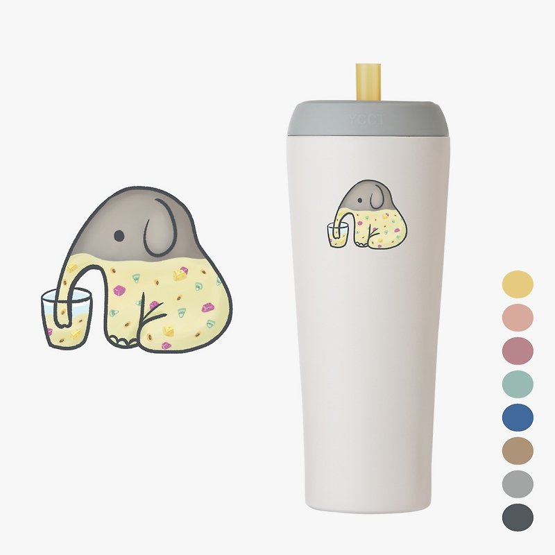 YCCT Quick Suction Cup 2nd Generation 720ml-Elephant-Environmentally friendly tumbler that can be sucked in one sip/keep ice and heat - กระบอกน้ำร้อน - สแตนเลส หลากหลายสี