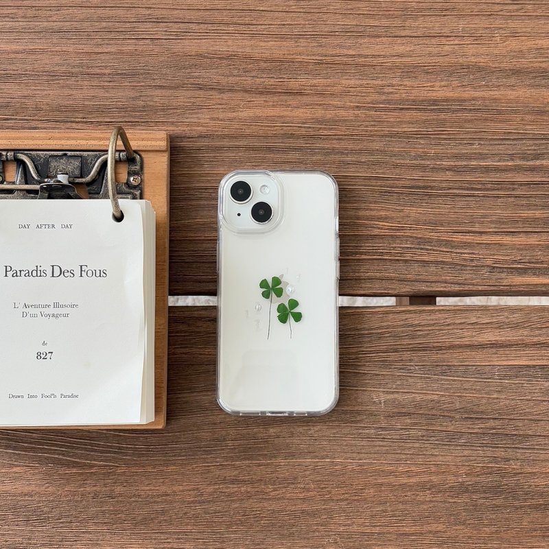double clover phone case - 手機殼/手機套 - 其他材質 