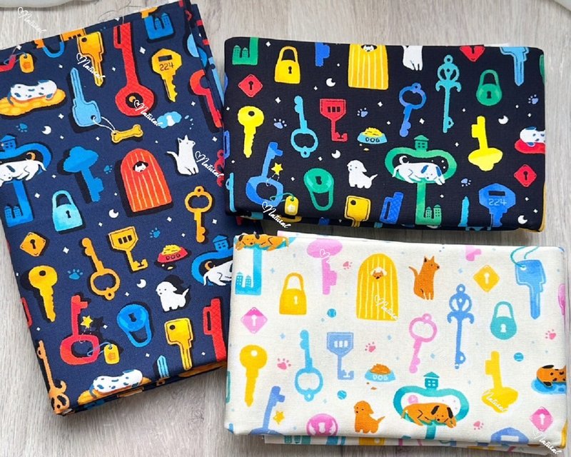 【俏皮小狗】授權薄款牛津布 花色布料挑選 客製包袋 - 編織/刺繡/羊毛氈/縫紉 - 棉．麻 多色