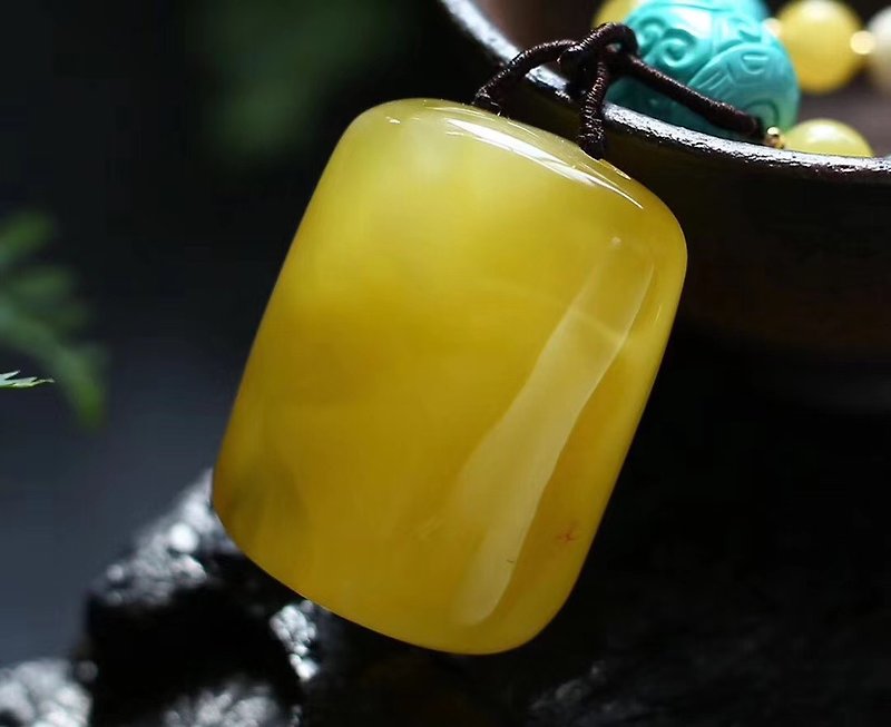 [New store welfare price] collection of the best natural beeswax beeswax pendant / safe nothing card / atmosphere - Necklaces - Gemstone 