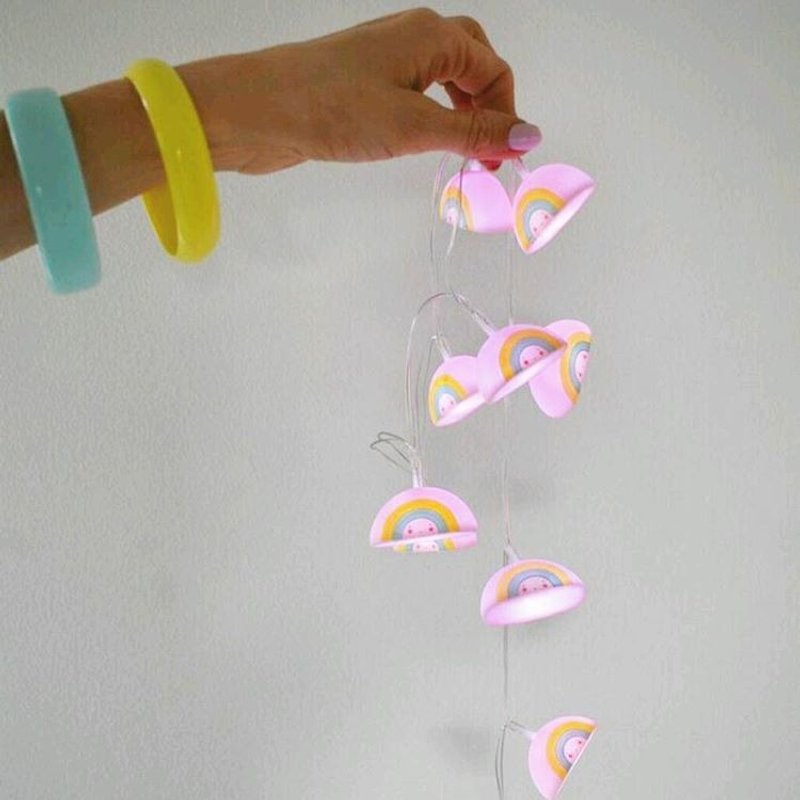 [絶版セール] Holland a Little Lovely Company─癒しの虹LED文字列ライト - 照明・ランプ - プラスチック ピンク