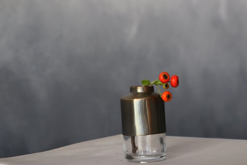黃銅花器#14S染黑 - 花瓶/花器 - 銅/黃銅 咖啡色