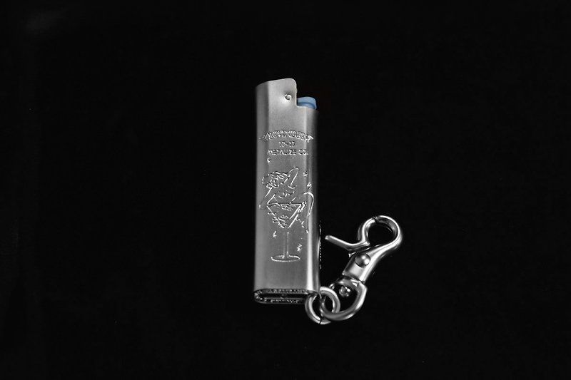 [METALIZE] Cricket / Brass Lighter Set - Vietnam War Nude Female (Fog Silver) - ที่ห้อยกุญแจ - ทองแดงทองเหลือง 