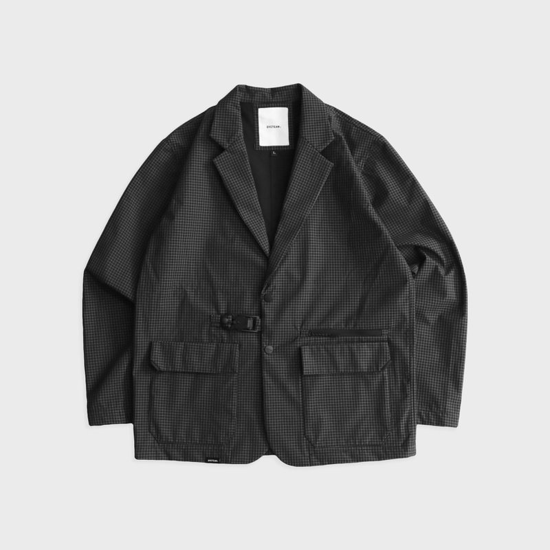DYCTEAM - Buckle Loose blazer (black) - 男西裝外套 - 其他材質 黑色