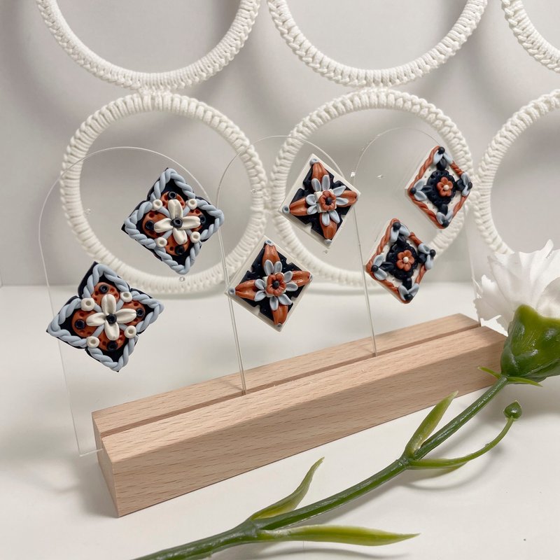 Stud Earrings Wat Arun's tile inspired, assorted designs - Earrings & Clip-ons - Other Materials Multicolor