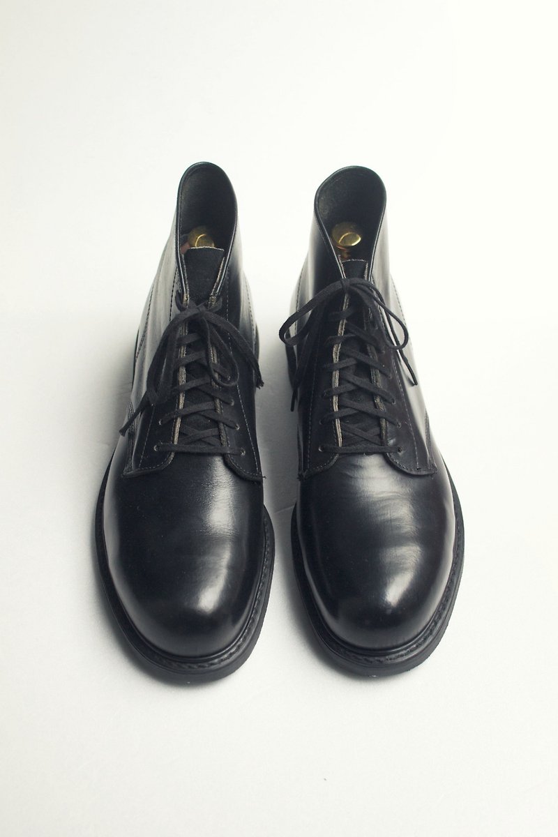 70s 美製牛皮工作踝靴｜LEHIGH Work Boots US 8E Eur 4142 - 男款靴/短靴 - 真皮 黑色