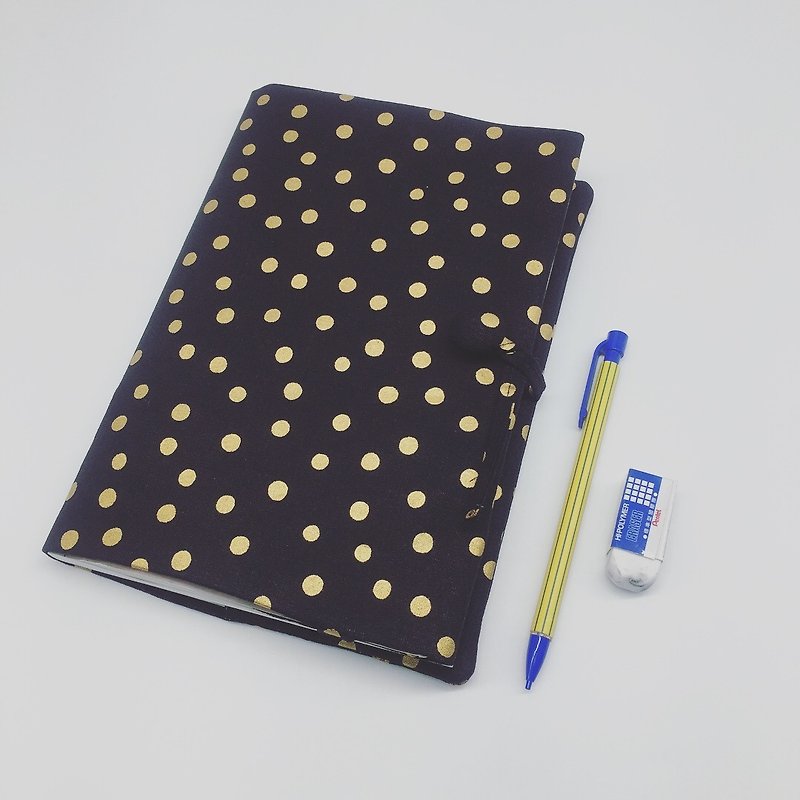 [Twinkle shiny] black gold dots - Notebooks & Journals - Cotton & Hemp Black