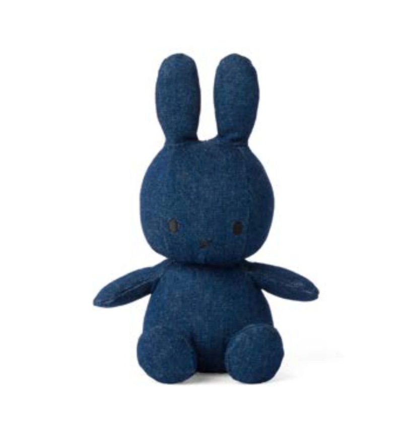 Miffy米飛兒未加工牛仔毛絨公仔 - 寶寶/兒童玩具/玩偶 - 棉．麻 多色