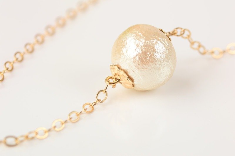 [Love at First Sight] 14K Gold Necklace Simple Clavicle Pearl Chain Valentine&#39;s Day Gift