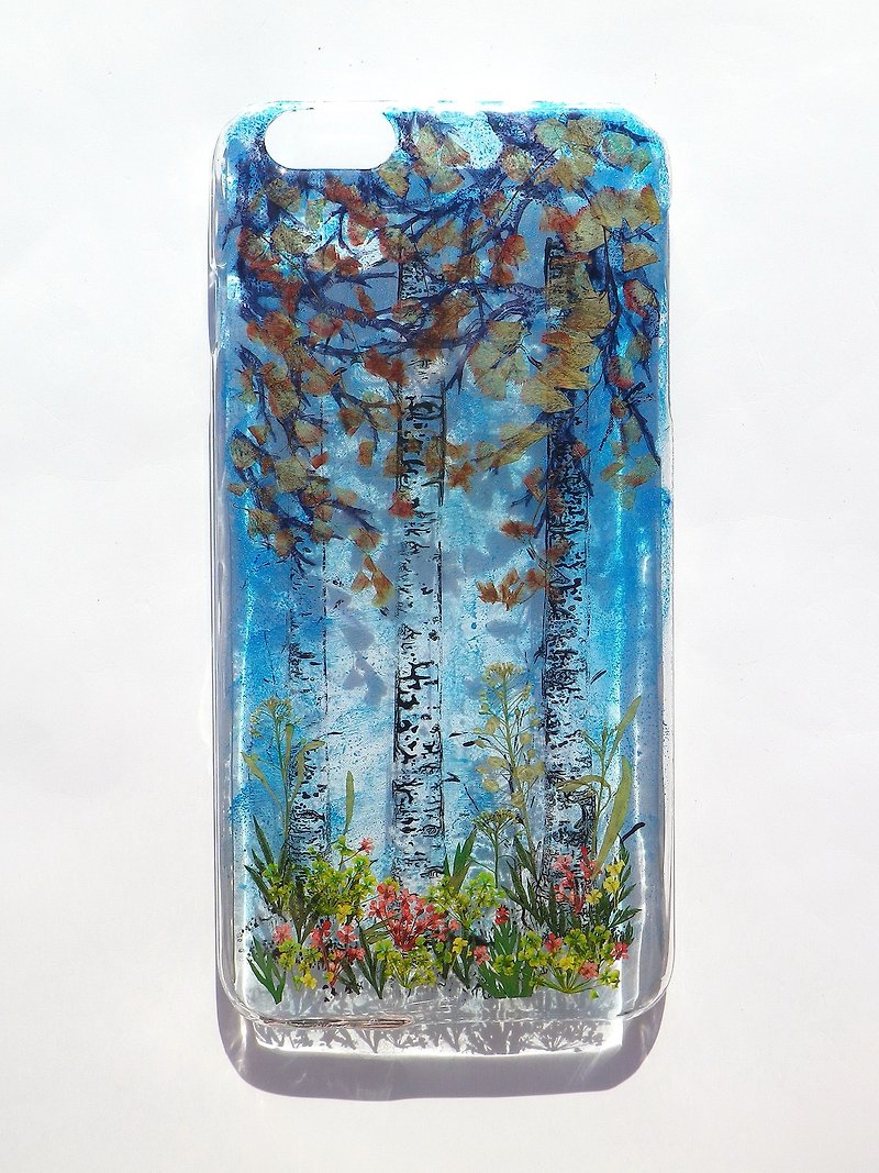 Handmade phone case, Pressed leaves with nature, iphone 6S plus, Uncharted - เคส/ซองมือถือ - พลาสติก 