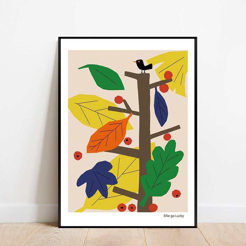 Art print/ Autumn / Illustration poster A3,A2 - โปสเตอร์ - กระดาษ 