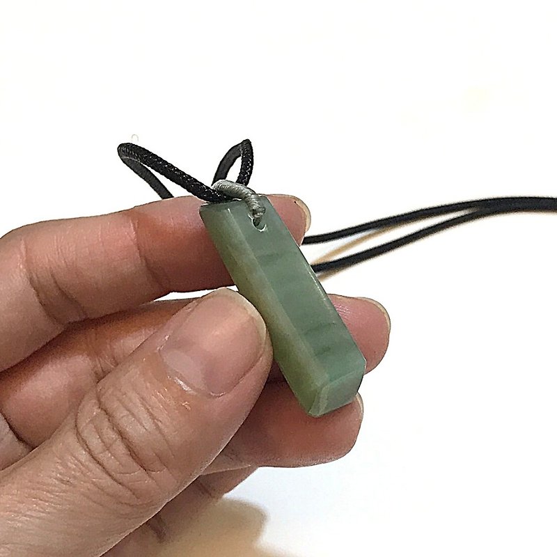 DIY Taiwan Jade Necklace_Material Kit (Jade) See you better [comes with Milan black necklace] - งานโลหะ/เครื่องประดับ - หยก สีเขียว
