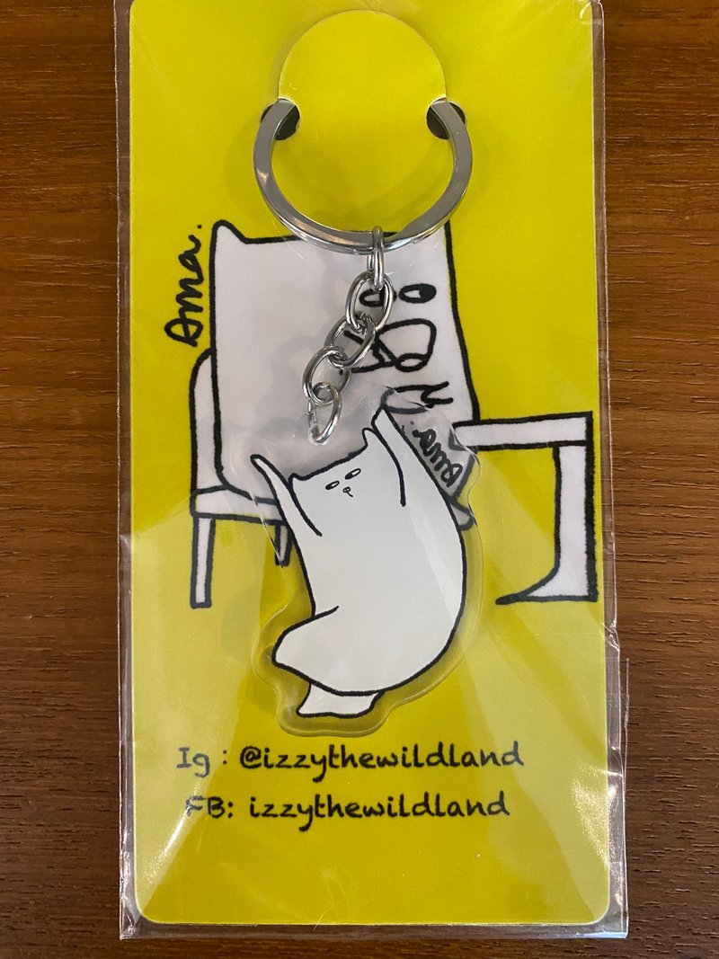 Ama 啊麻伸懶腰鑰匙圈 - 其他 - 塑膠 白色