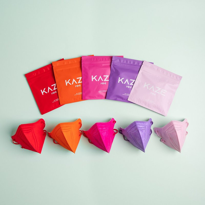 KAZE Velvet Series 3D Three-dimensional Mask (Small Face) (10 pieces in a box) - หน้ากาก - ไฟเบอร์อื่นๆ หลากหลายสี