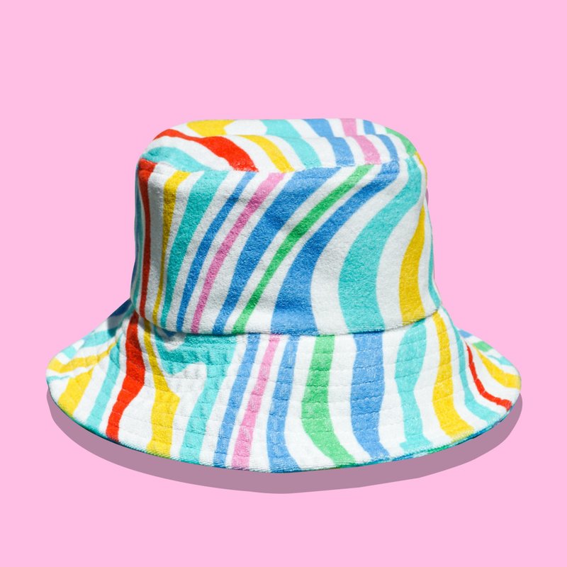 RAINBOW STRIPES TOWEL HAT - Hats & Caps - Cotton & Hemp Multicolor