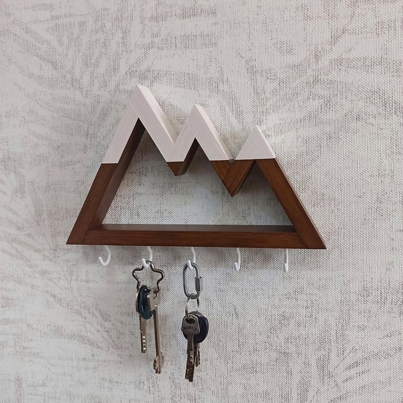 Key rack Cascade Mountains. Wall key hanger. Wall hanging hooks - ตะขอที่แขวน - ไม้ 