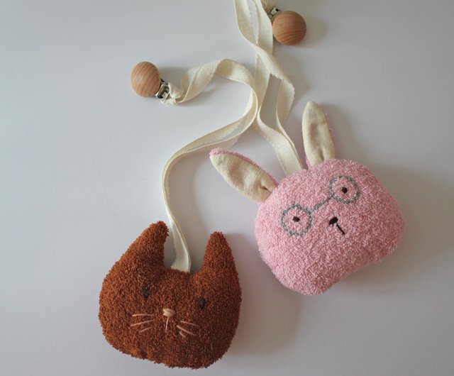 バッグの中の綿の赤ちゃんのおもちゃのセット ぬいぐるみ人形 手作りの赤ちゃんの最初のおもちゃ ショップ Zveryshki 知育玩具 ぬいぐるみ Pinkoi
