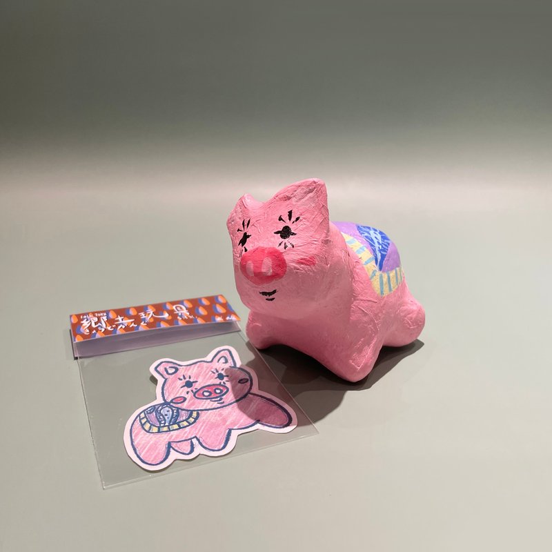 oh.odds の 鄉土玩具 第二彈 - 粉紅豬寶 - 公仔/玩偶 - 紙 