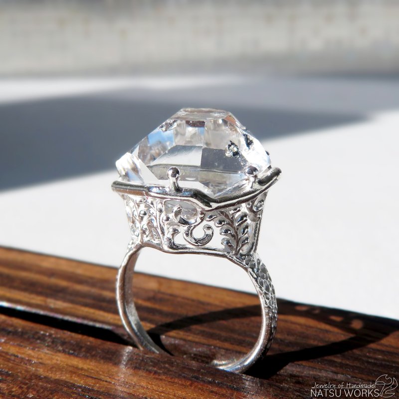 ハーキマーダイヤ リング / Herkimer Diamond Ring 3 - 戒指 - 寶石 透明