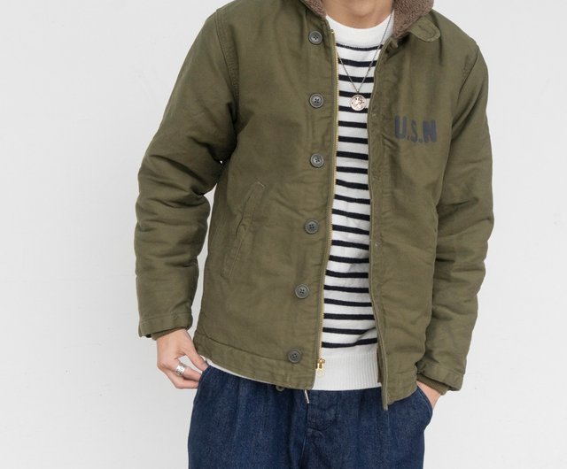 冬のレプリカネイビーN-1デッキジャケットジャケットDECK JACKET厚いN1