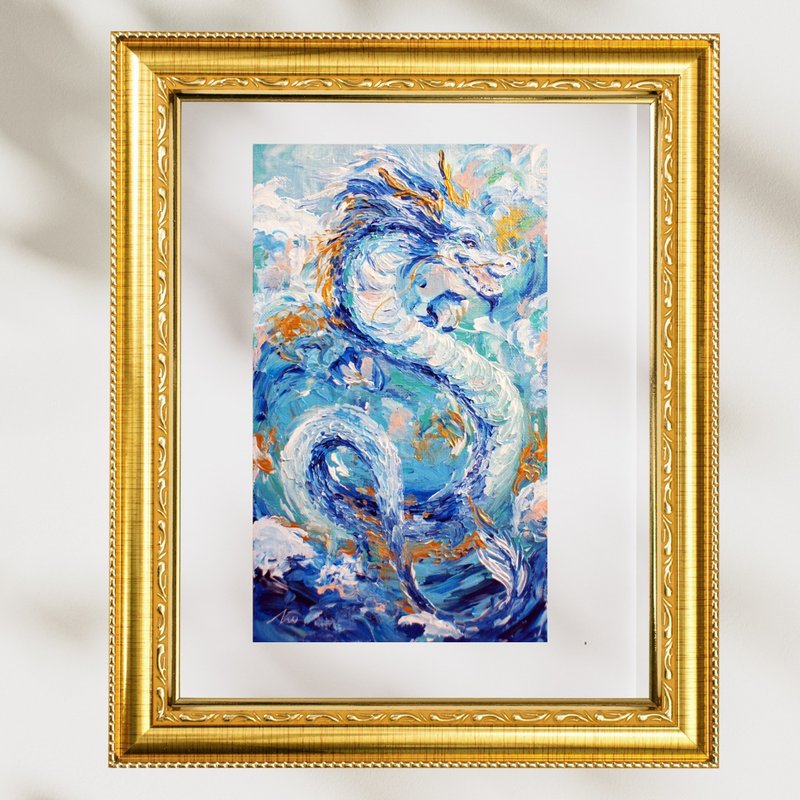 【海報】龍 / 藍色 / 龍 / 來自日本 / 日本製造 - 海報/掛畫/掛布 - 紙 藍色