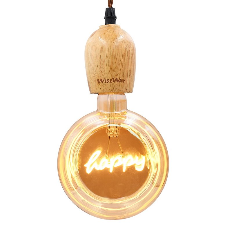 Cup-shaped hanging light with flat HAPPY bulb - Lighting - Glass 