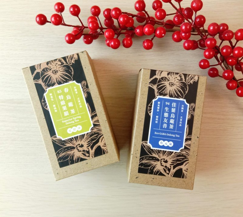 特級果韻春烏龍茶_花果香 茶葉再生紙盒友善包裝 - 茶葉/茶包 - 植物．花 綠色