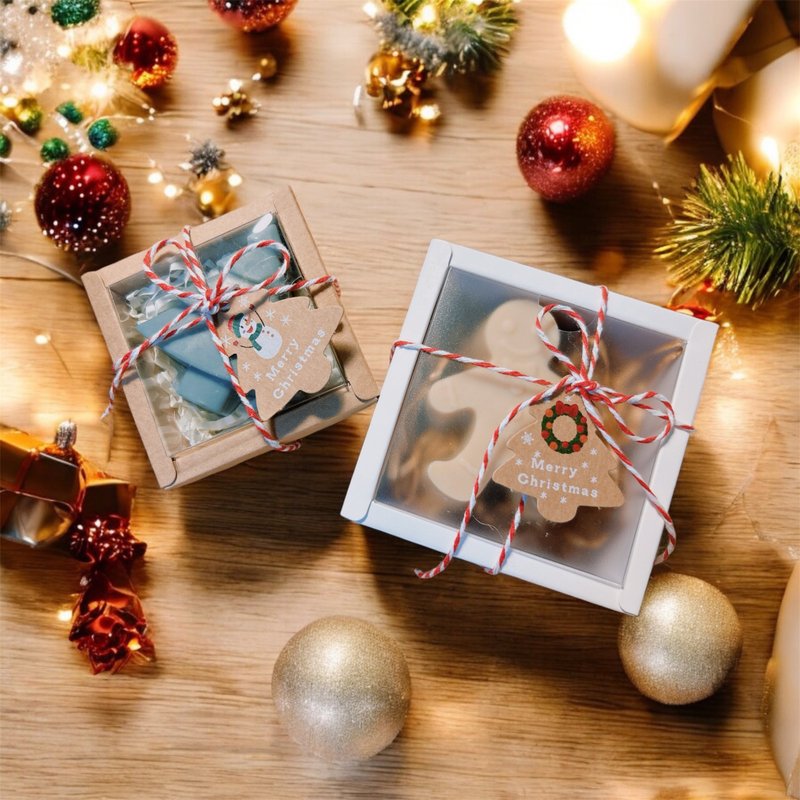 Gingerbread Man - Christmas Tree Shaped Soap - Single Gift Box, Gift - Soap - Other Materials 