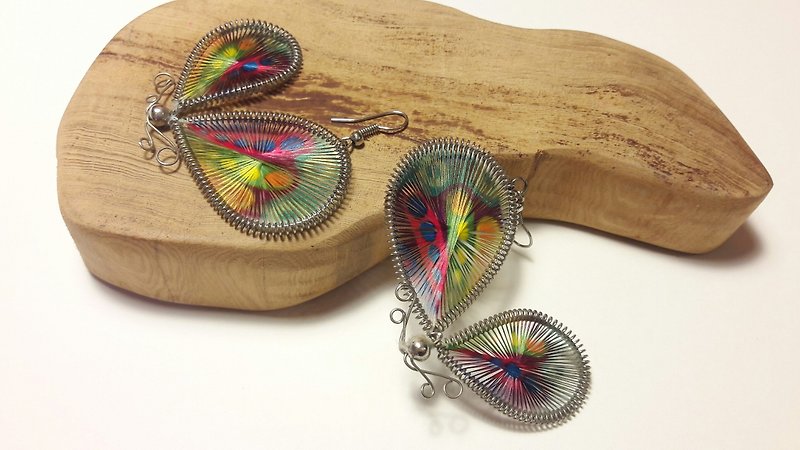 Butterfly earrings large - multicolor - Earrings & Clip-ons - Cotton & Hemp Multicolor