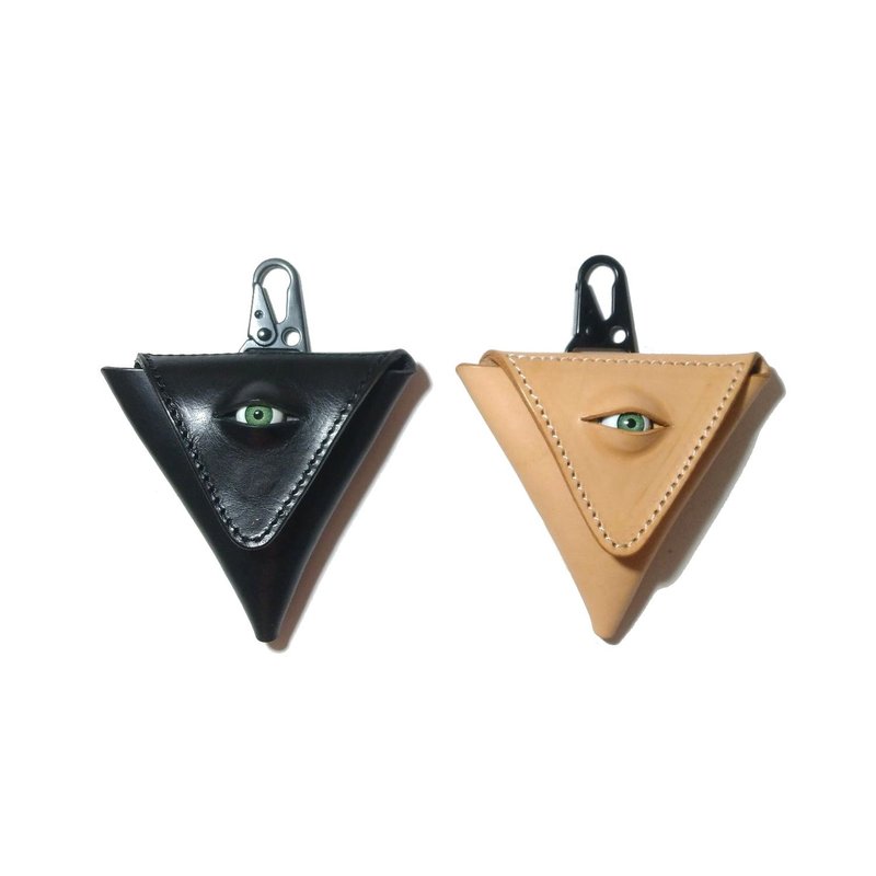 アイ オブ プロビデンス コイン ウォレット - ミレニアム アイ コイン ウォレット / 目を引く形 - コインケース・小銭入れ - 革 ブラック